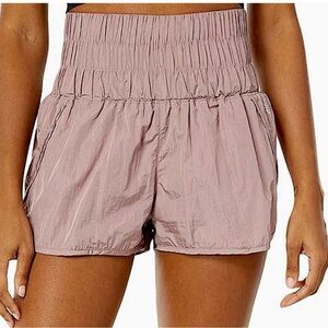 Free People Movement The Way Home Shorts Dusty Mauve Pink Large high waisted